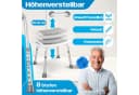 KESSER Duschhocker höhenverstellbar 136kg belastbar Weiß/Grau Bild 3