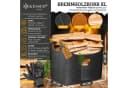 KESSER Brennholzkorb XL Anthrazit Filz mit Holzgriffen Bild 1