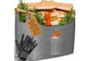KESSER Brennholzkorb XL Filz mit Holzgriffen & Handschuhen Bild 2