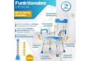 KESSER Duschhocker mit Lehne höhenverstellbar 150kg belastbar Weiss/Blau Bild 5