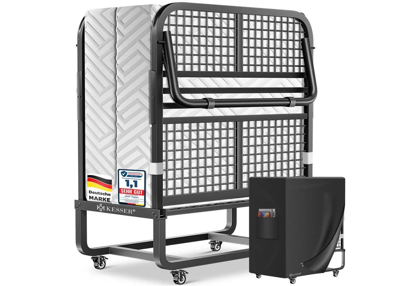KESSER Gästebett 200x90cm Klappbett mit Metallrahmen und Memory-Matratze - Bild 2