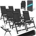 KESSER Gartenstuhl Hochlehner Aluminium Klappstuhl 6er Set Bild 1