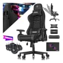 KESSER® Gaming Stuhl Ergonomisch mit Kopfstütze & Lendenkissen Bild 1