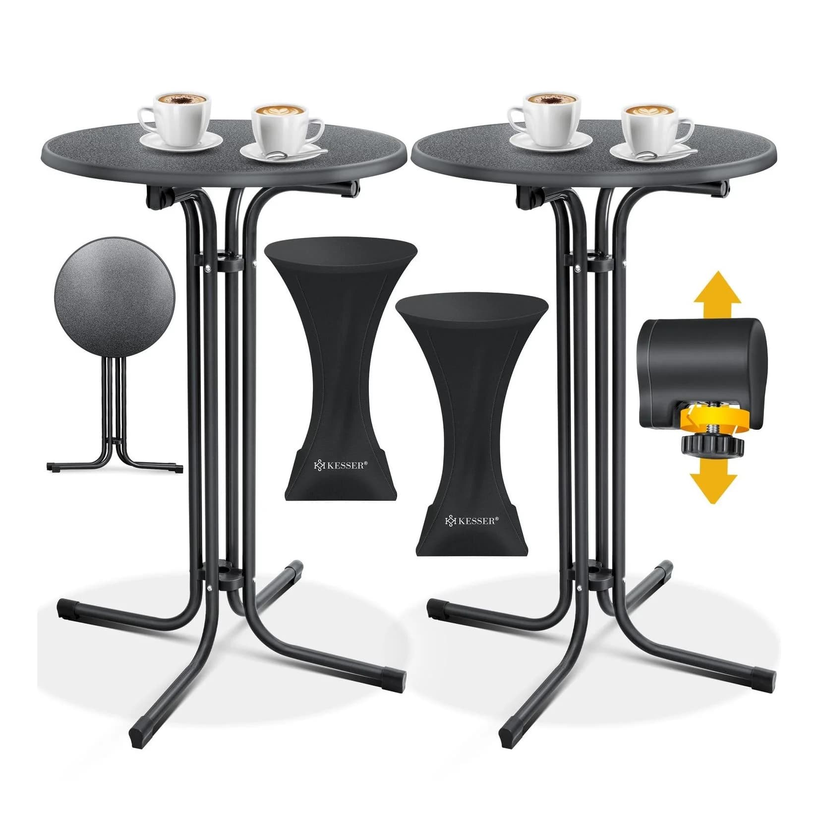 KESSER® Gastro Stehtisch klappbar - Wetterbeständiger Klapptisch