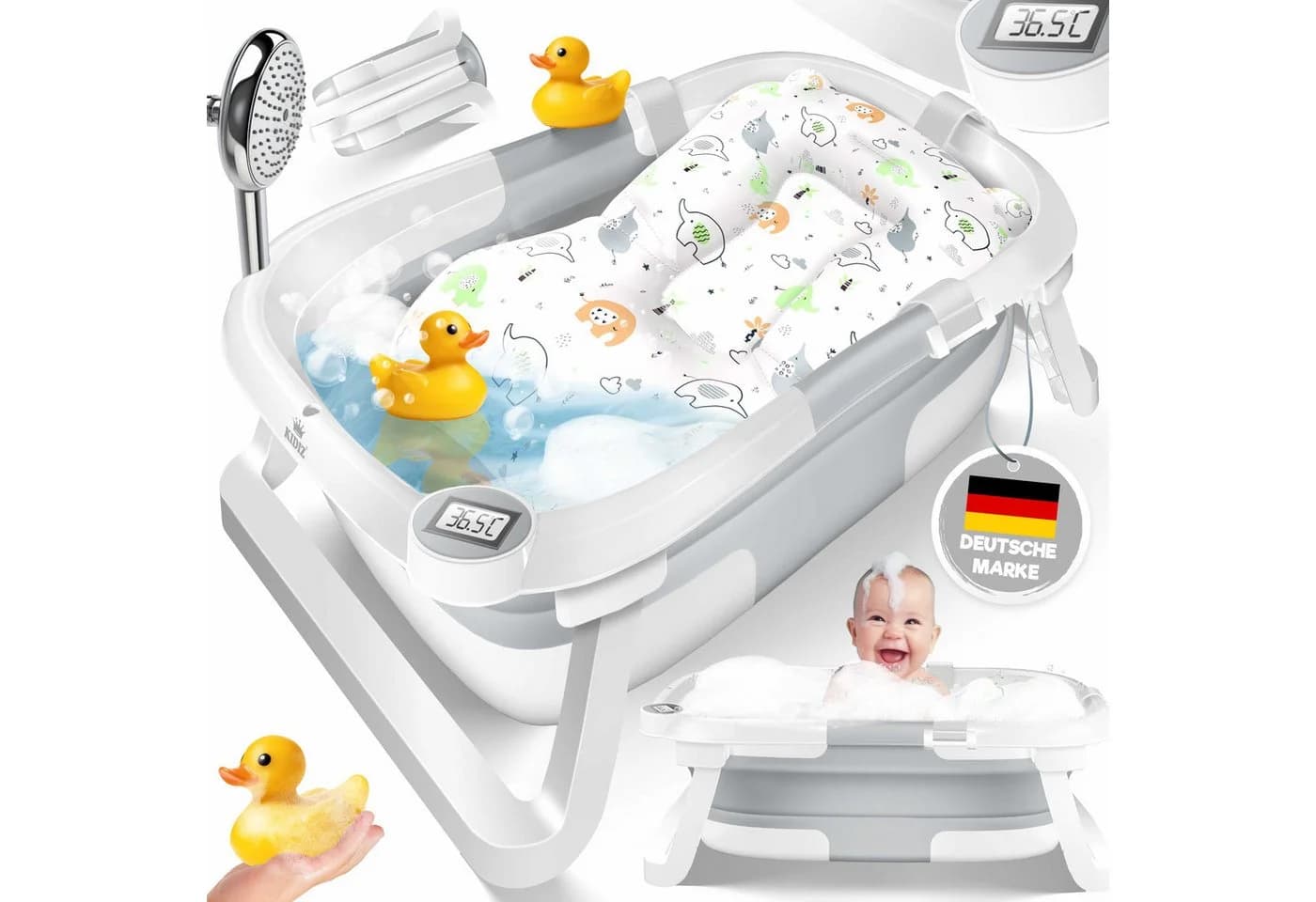 KIDIZ Babybadewanne für Neugeborene Kleinkinder 0-12 Monate - Bild 2