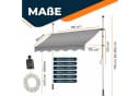 KESSER Klemmmarkise mit LED Grau UV-Schutz Bild 5