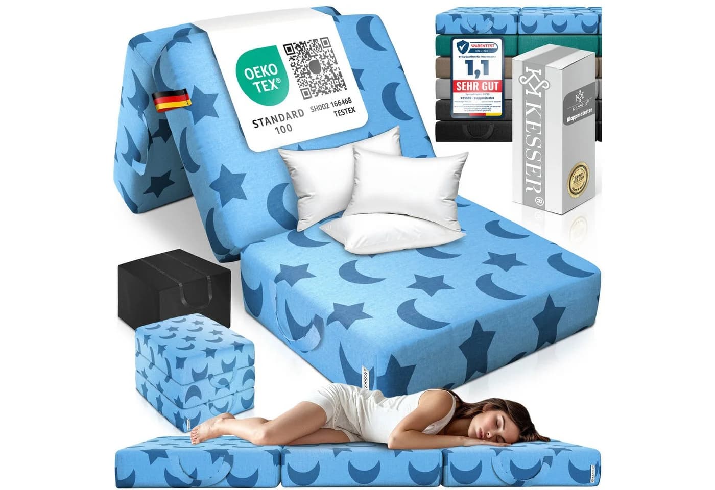 KESSER Klappmatratze 15cm hoch Gästematratze 3-fach faltbar - Bild 2