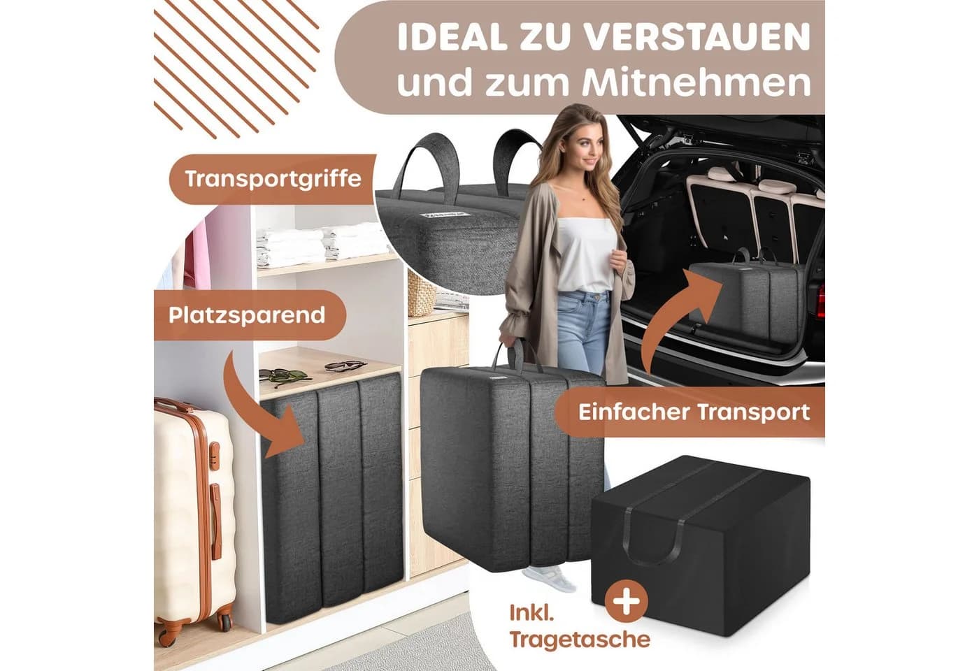 KESSER Klappmatratze 15 cm hoch 3-fach faltbar - Bild 5