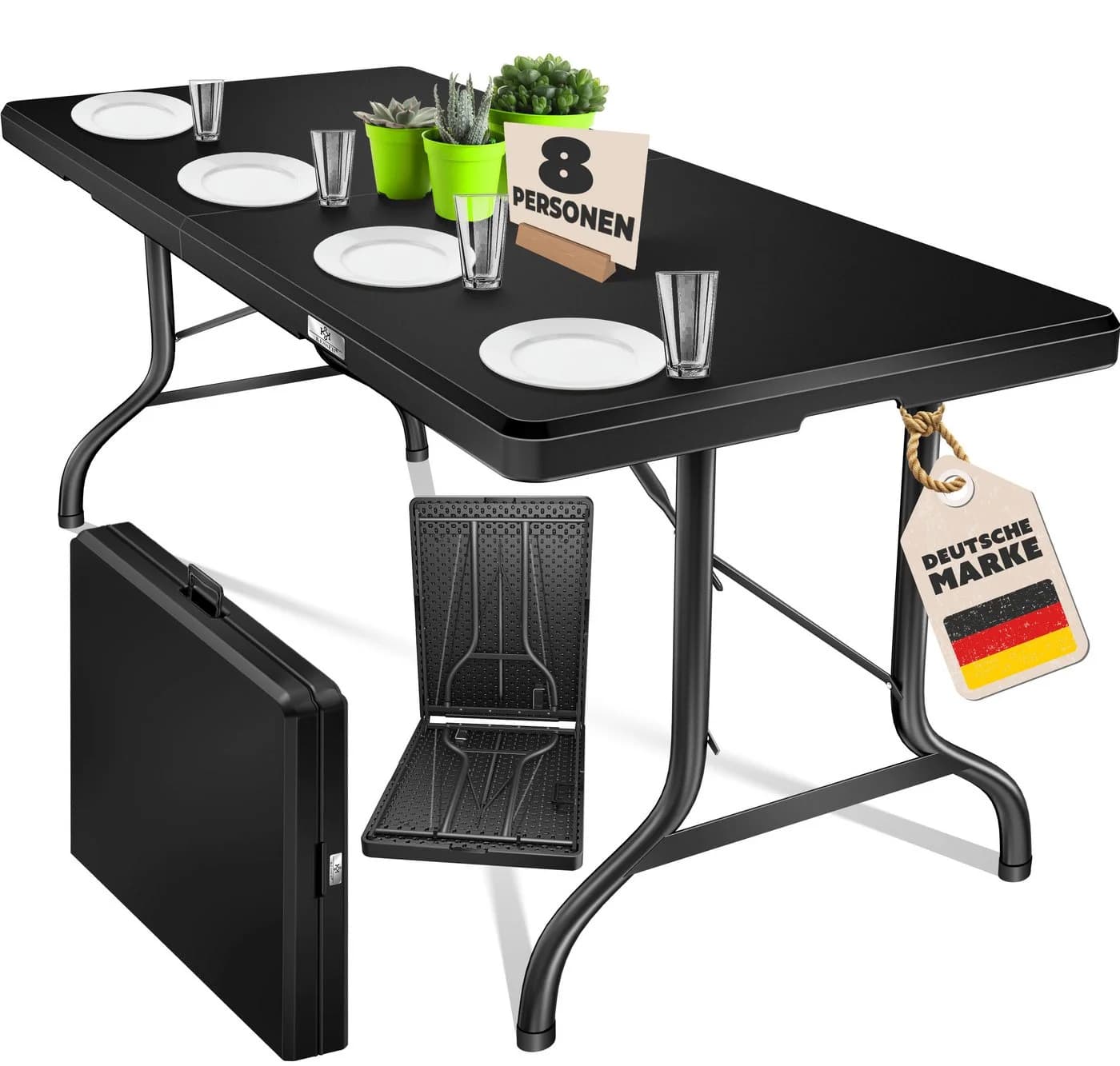 KESSER Klapptisch Buffet Schwarz Kunststoff Stahl - Bild 2