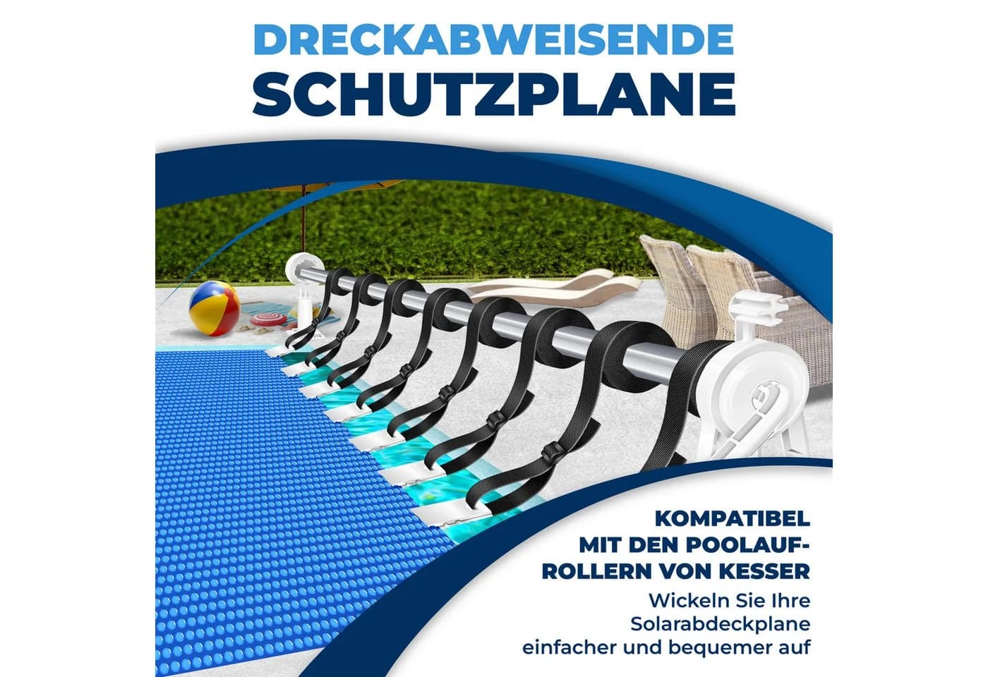 KESSER Solarabdeckplane Pool Solarfolie 400 µm blau - Bild 5