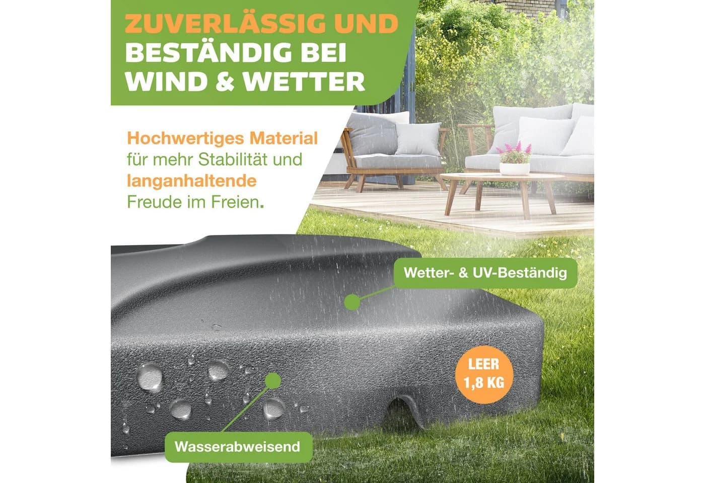 KESSER Kunststoffschirmständer 4-teilig Schirmgewicht - Bild 4