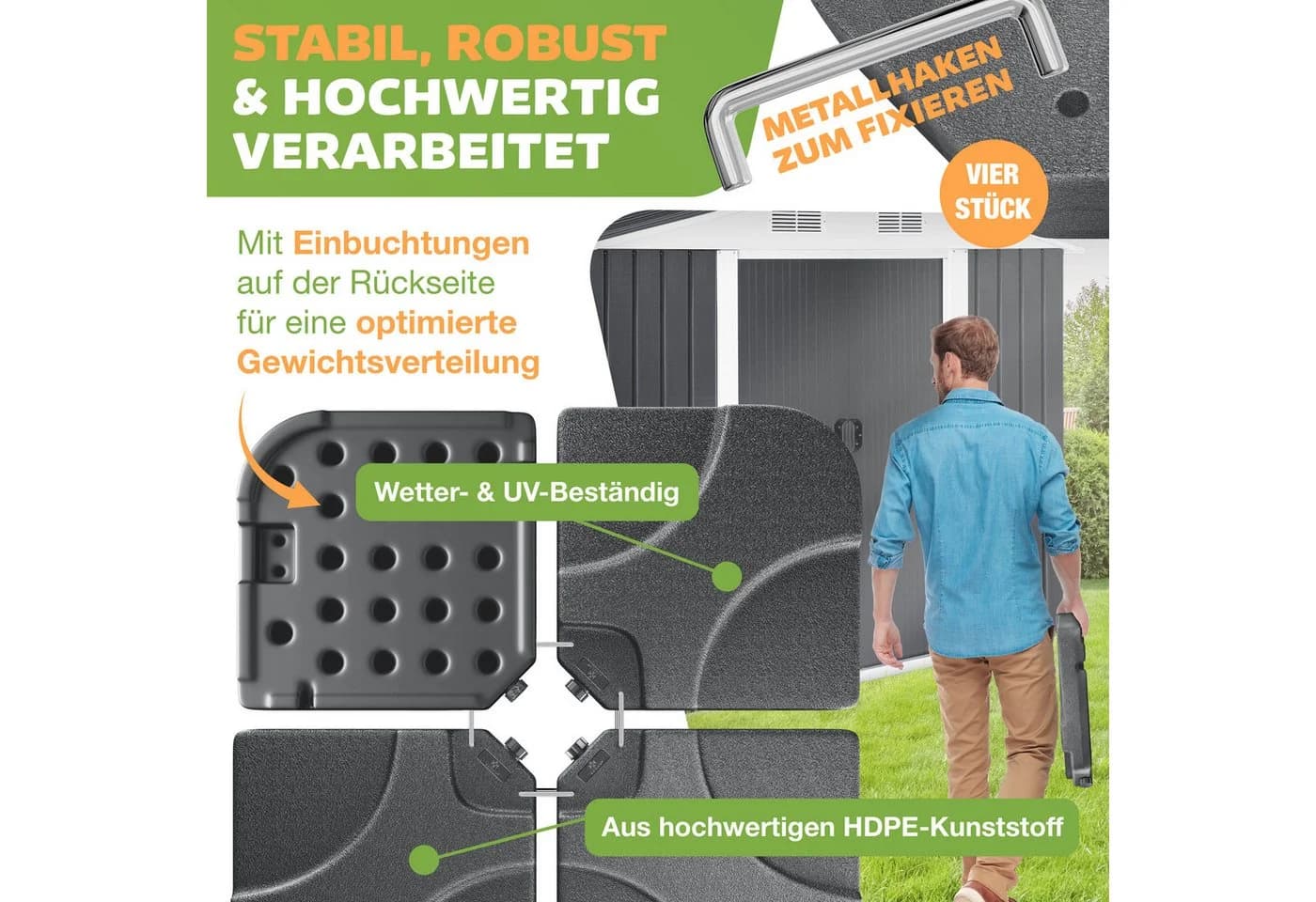 KESSER Kunststoffschirmständer 4-teilig Schirmgewicht - Bild 5