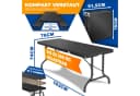 KESSER Klapptisch Rattan-Optik 183x76 cm Bild 1