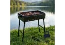 BIG-PAN Klappbarer Mangal-Grill Stahl 9 Spießplätze Schwarz Bild 1