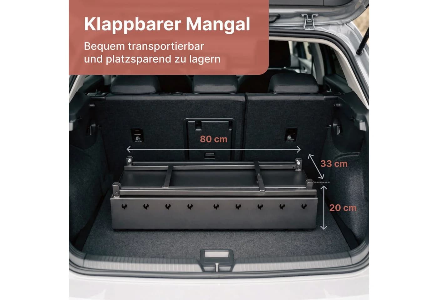 BIG-PAN Mangal Holzkohlegrill Klappbar für 12 Spieße - Bild 4