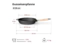 BIG-PAN Gusseisenpfanne 28 cm mit abnehmbarem Holzgriff Bild 1