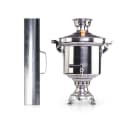 BIG-PAN Wasserkessel Samowar 5 L Edelstahl mit Schornstein und Teeservice Pahta Bild 1
