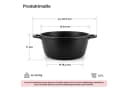 BIG-PAN Kochtopf 3,5L Ø24 cm Aluguss Antihaft Induktion Schwarz Bild 1