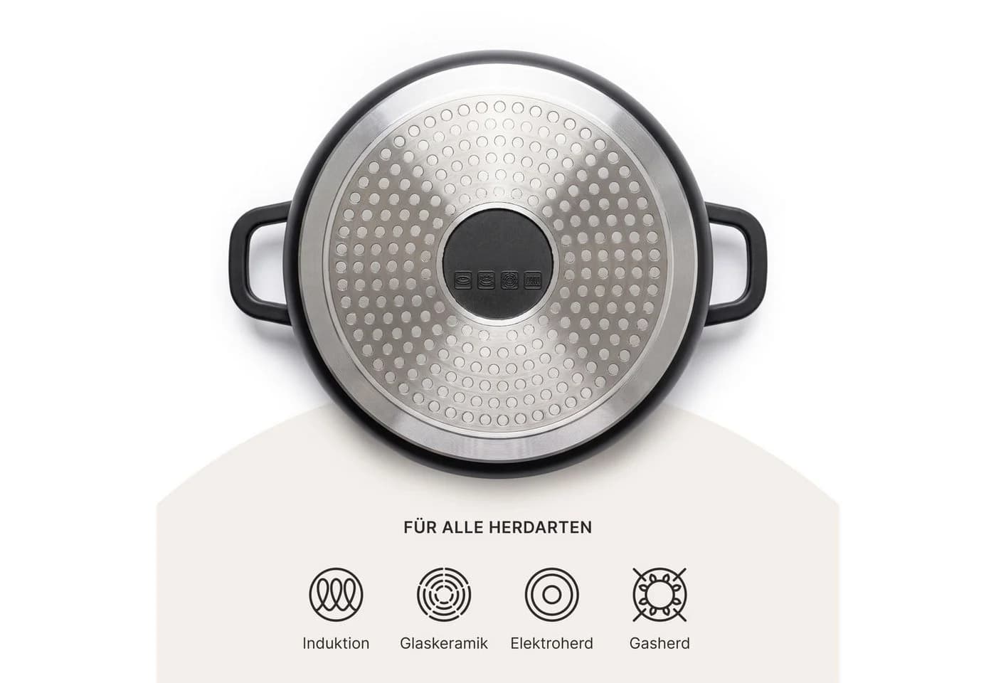BIG-PAN Kochtopf 3,5L Ø24 cm Aluguss Antihaft Induktion Schwarz - Bild 3