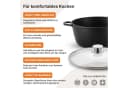 BIG-PAN Kochtopf 3,5L Ø24 cm Aluguss Antihaft Induktion Schwarz Bild 5