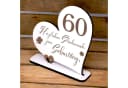Dekolando Deko-Schriftzug 60 Jahre Herz Aufsteller Weiß Bild 1