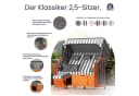 DERKORB Strandkorb Der Klassiker 2,5-Sitzer Kiefernholz Polyrattan Bild 3