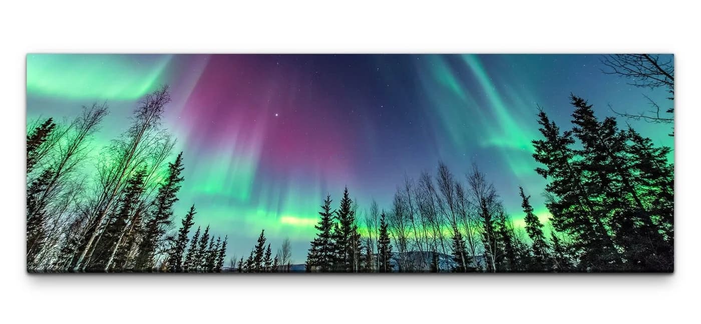 Polarlichter XXL Leinwandbild mit Holzrahmen - Bild 2