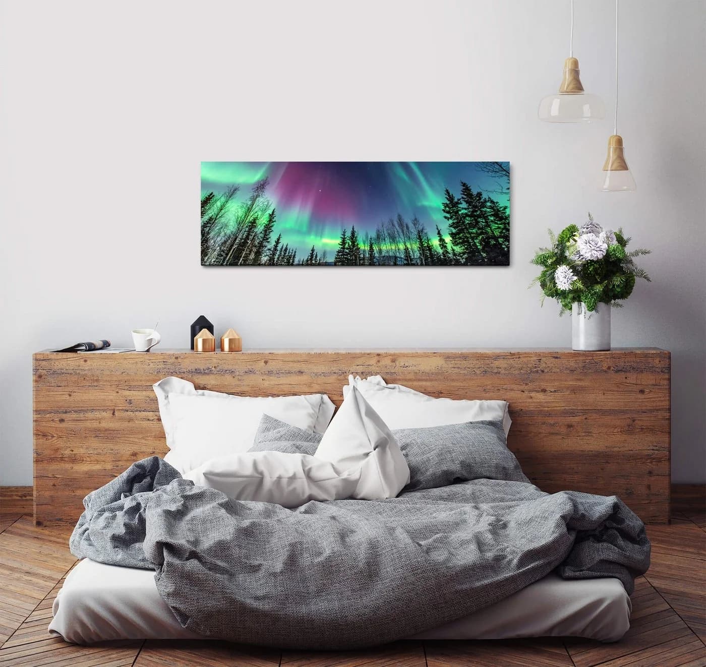 Polarlichter XXL Leinwandbild mit Holzrahmen - Bild 3