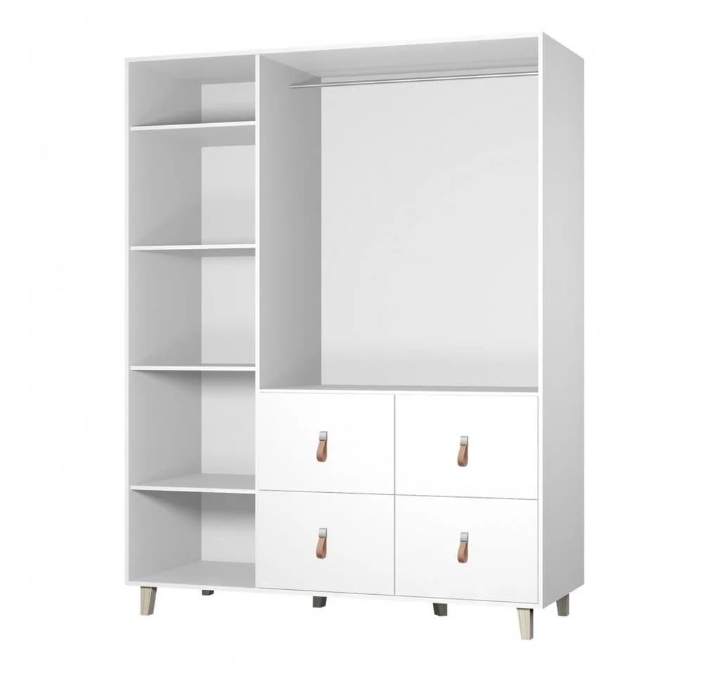 möbel-direkt.de Jugendzimmer-Set Svala Weiß Lederschlaufen - Bild 3