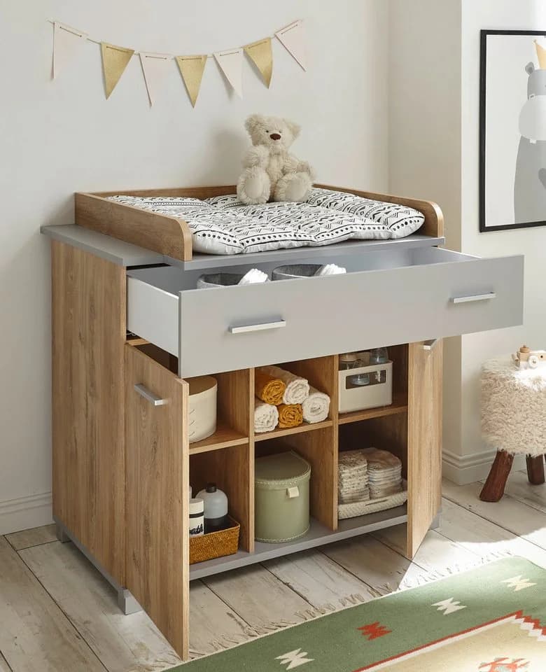 möbel-direkt.de Babyzimmer-Komplettset Larissa 4-tlg. Grau/Braun - Bild 4