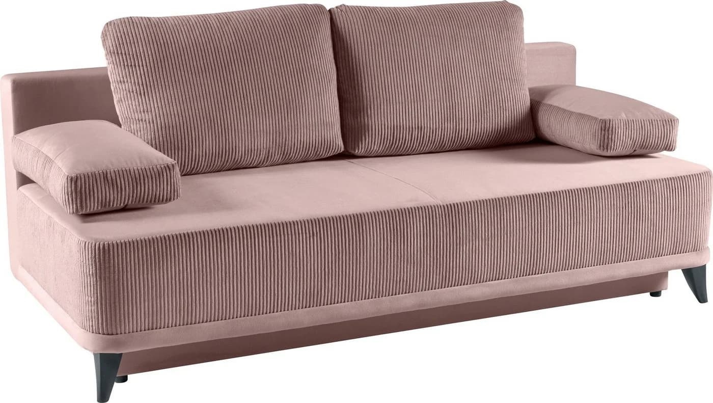 WERK2 Schlafsofa Rosso Rosé mit Schlaffunktion und Bettkasten - Bild 3