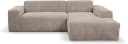 Ecksofa WERK2 Zeus-L Hellgrau/Beige mit Ottomane Bild 1