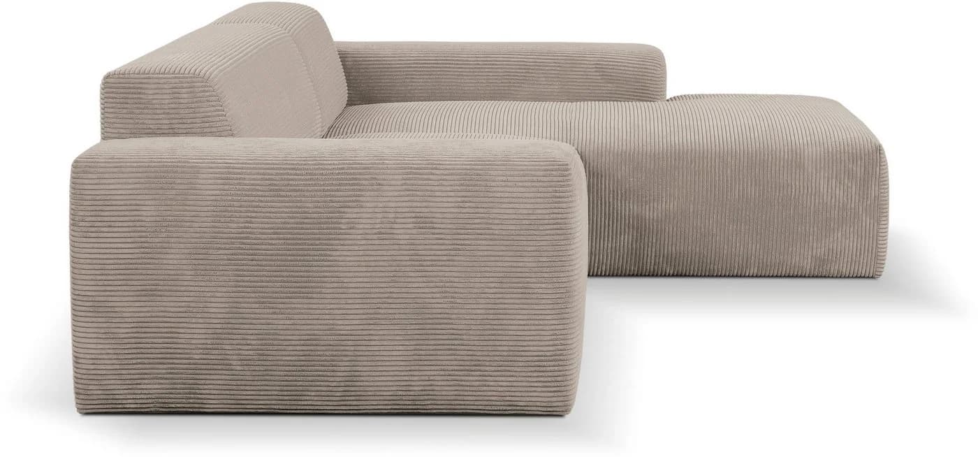 Ecksofa WERK2 Zeus-L Hellgrau/Beige mit Ottomane - Bild 4