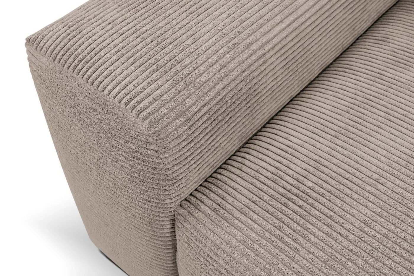 Ecksofa WERK2 Zeus-L Hellgrau/Beige mit Ottomane - Bild 5