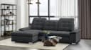 Ecksofa WERK2 Carmen Anthrazit mit Bettfunktion & Sitztiefenverstellung Bild 2