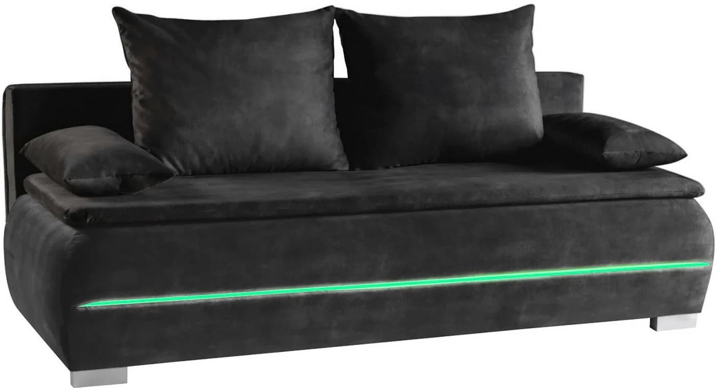 WERK2 Schlafsofa Tekla LED 2-Sitzer mit Bettkasten & RGB-LED - Bild 3