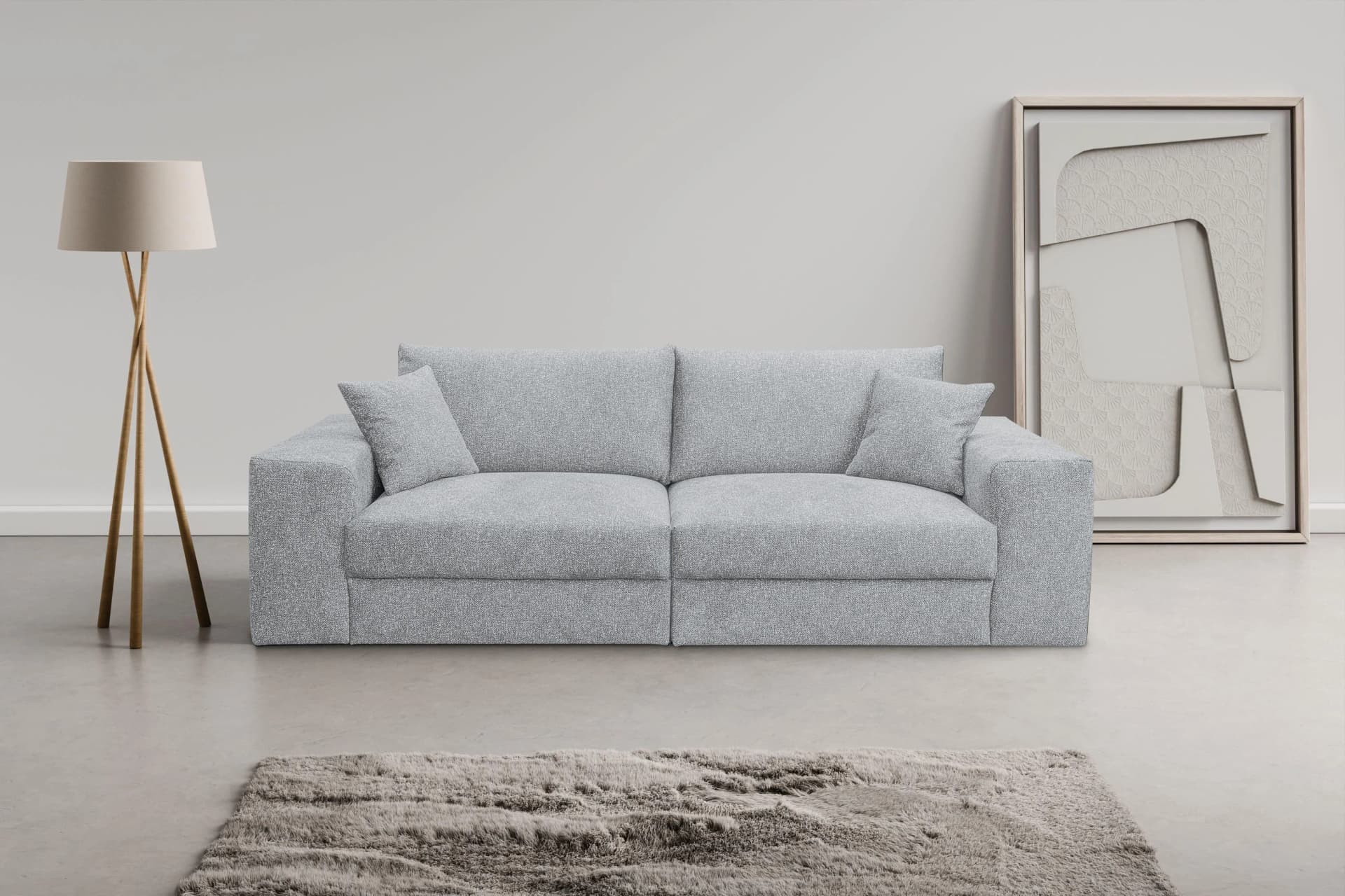 Big-Sofa WERK2 Rozzana Mega Sofa Grau 100% Polyester