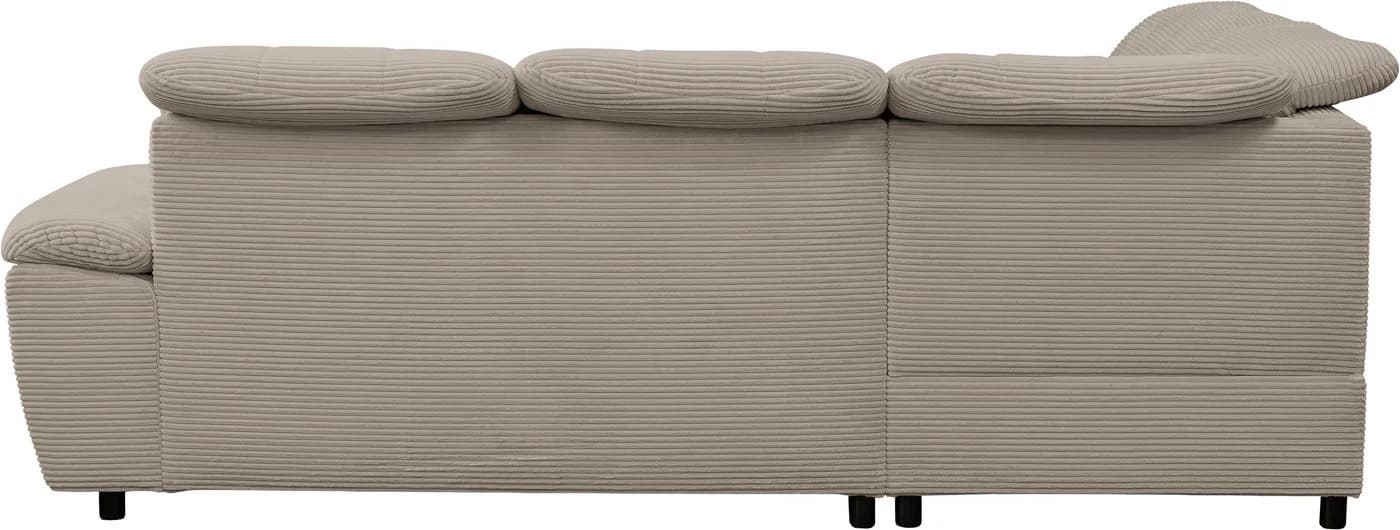 Ecksofa WERK2 "Bonny" inkl. Kopfteilverstellung, Bettfunktion, Stauraum, 265 cm, beige - Bild 5