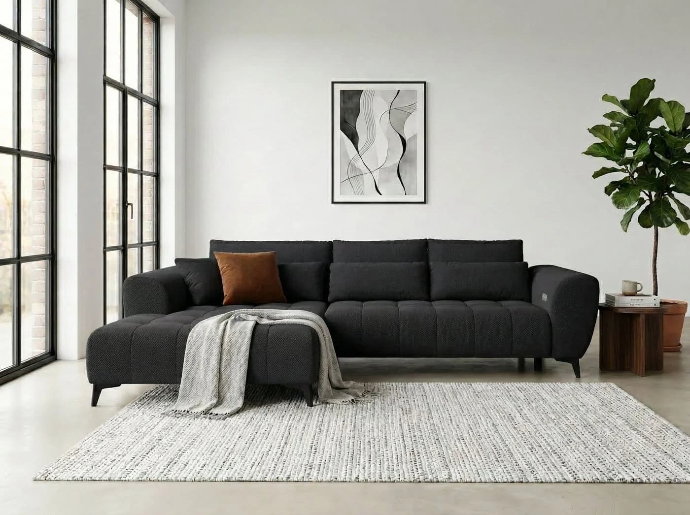 WERK2 Ecksofa Garay XXL-Liegefläche Elektrisch Ausziehbar - Bild 2