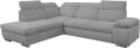Ecksofa WERK2 Alicante Cord Grau mit Bettkasten & verstellbaren Kopfstützen Bild 4