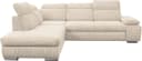 Ecksofa WERK2 Alicante Cord Bettfunktion Bettkasten 280cm L-Form Natur Bild 1