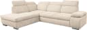 Ecksofa WERK2 Alicante Cord Bettfunktion Bettkasten 280cm L-Form Natur Bild 4