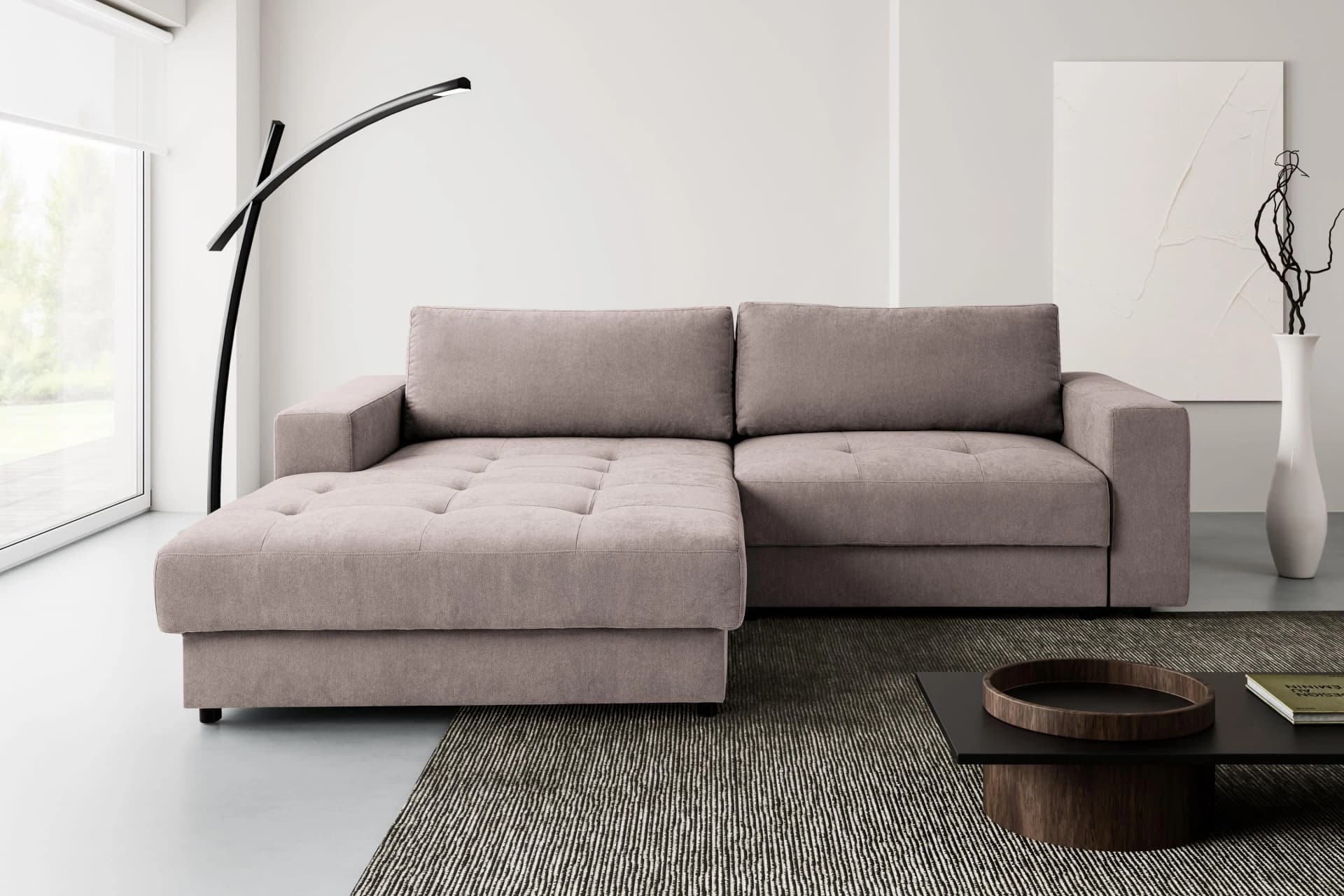 Ecksofa WERK2 Indiana inkl. Bettfunktion & Bettkasten, bequem, Breite 270cm, L-Form, beige