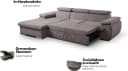 WERK2 Ecksofa Cosmo Taupe mit Schlaffunktion Bild 3