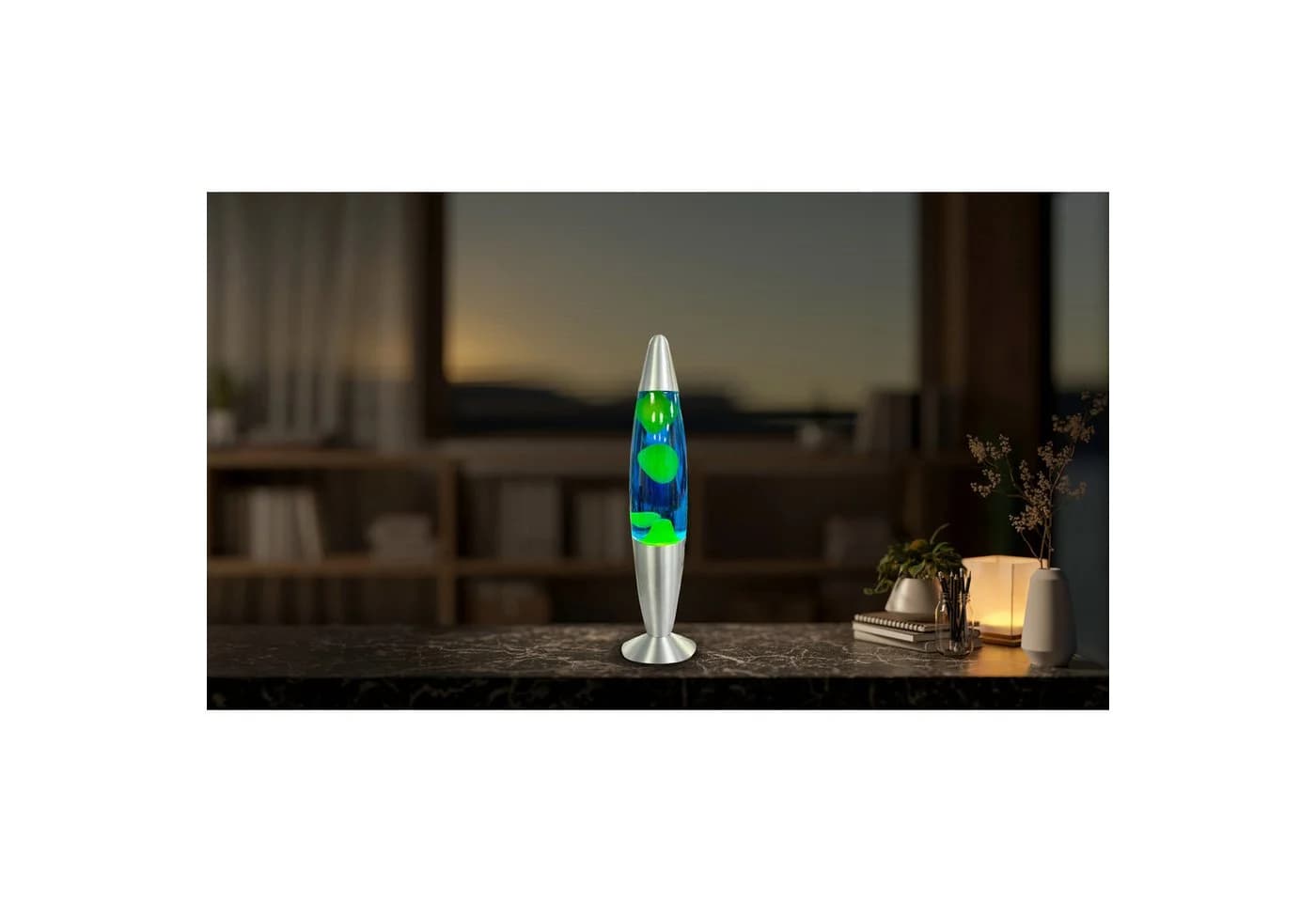 BLULAXA LED Lavalampe Retro Design Gelb/Blau - Bild 4