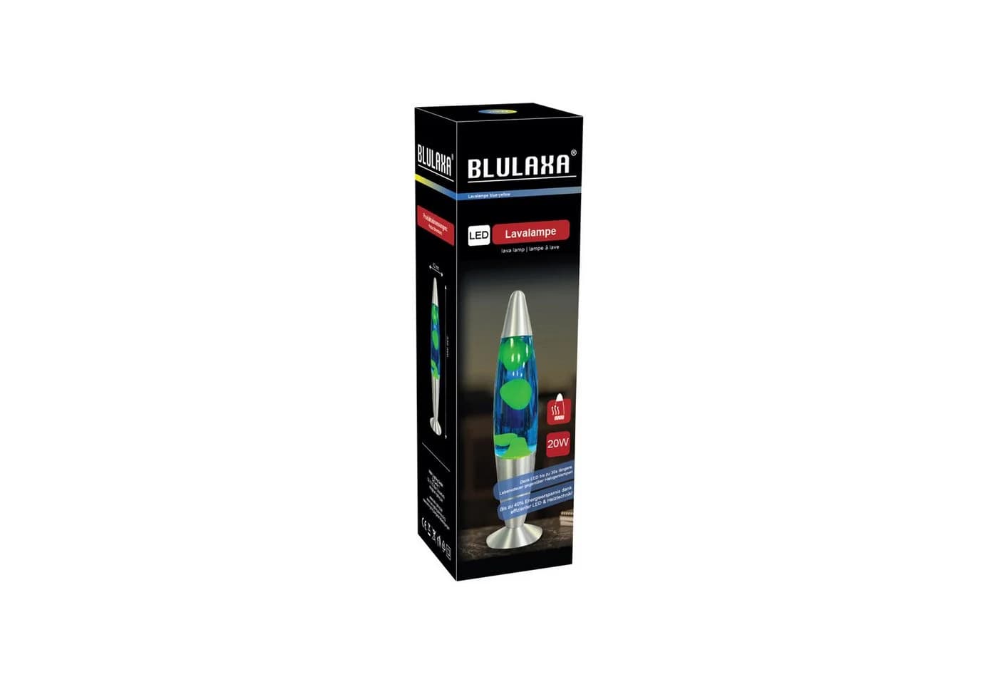BLULAXA LED Lavalampe Retro Design Gelb/Blau - Bild 5