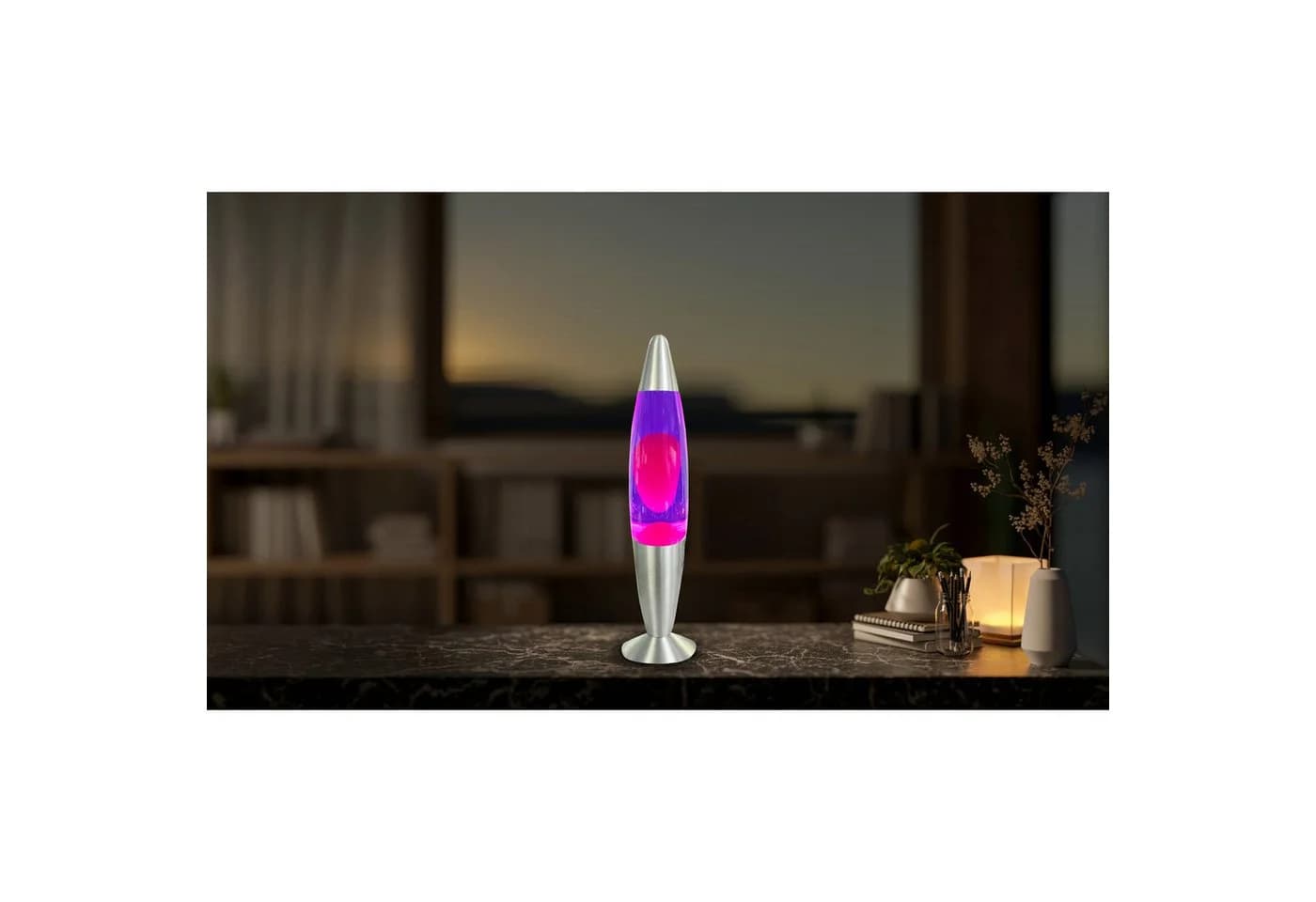 BLULAXA LED Lavalampe Retro-Design Rosa/Lila - Bild 4