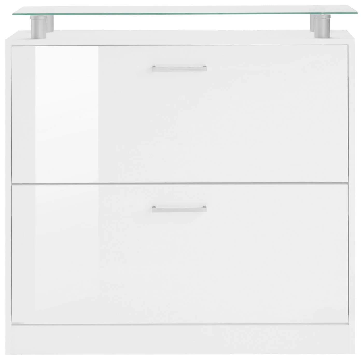 Borchardt Möbel Schuhschrank Finn Weiß Matt/Hochglanz