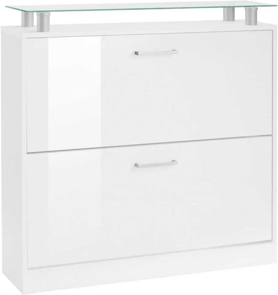 Borchardt Möbel Schuhschrank Finn Weiß Matt/Hochglanz - Bild 2