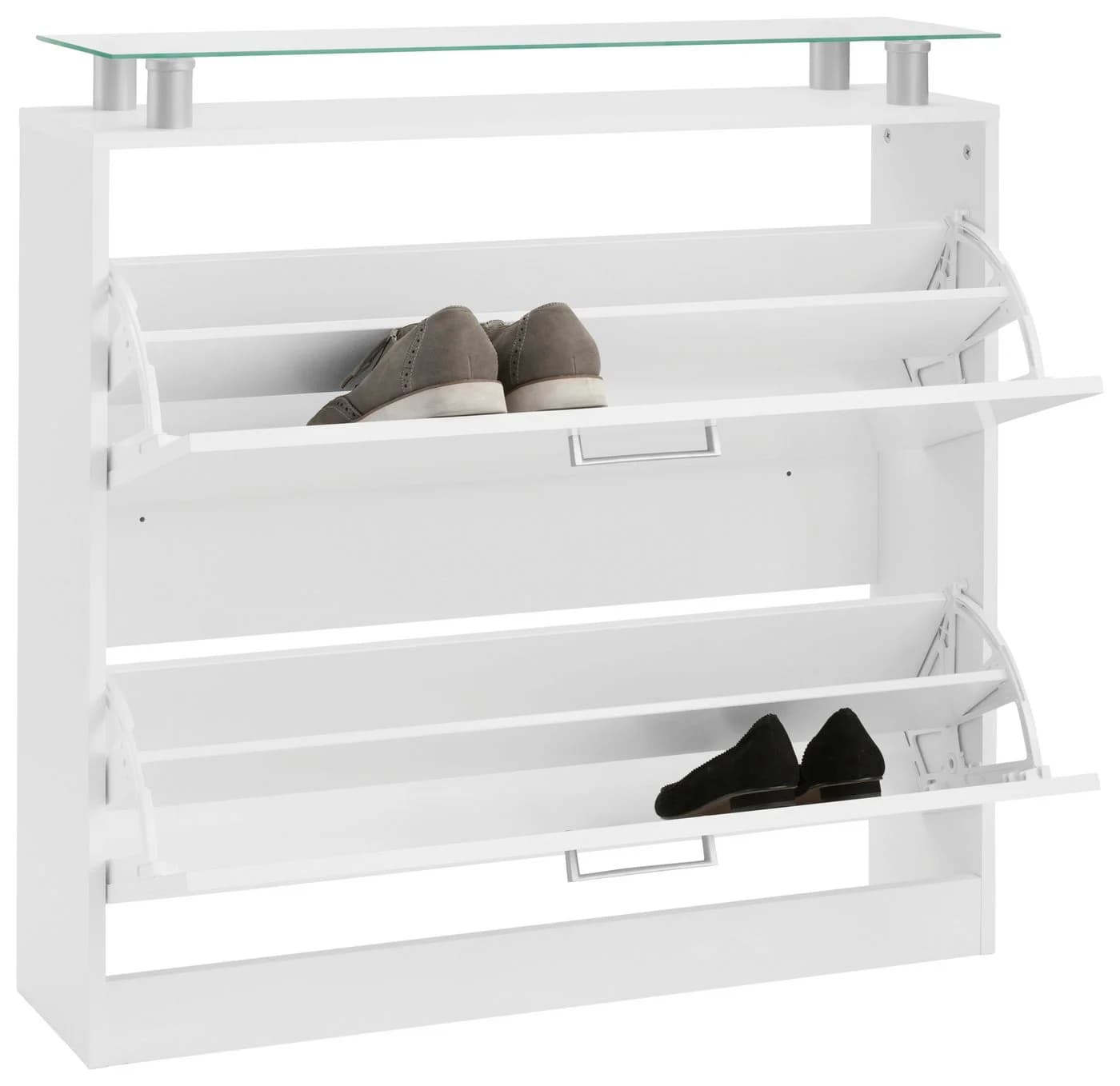 Borchardt Möbel Schuhschrank Finn Weiß Matt/Hochglanz - Bild 4